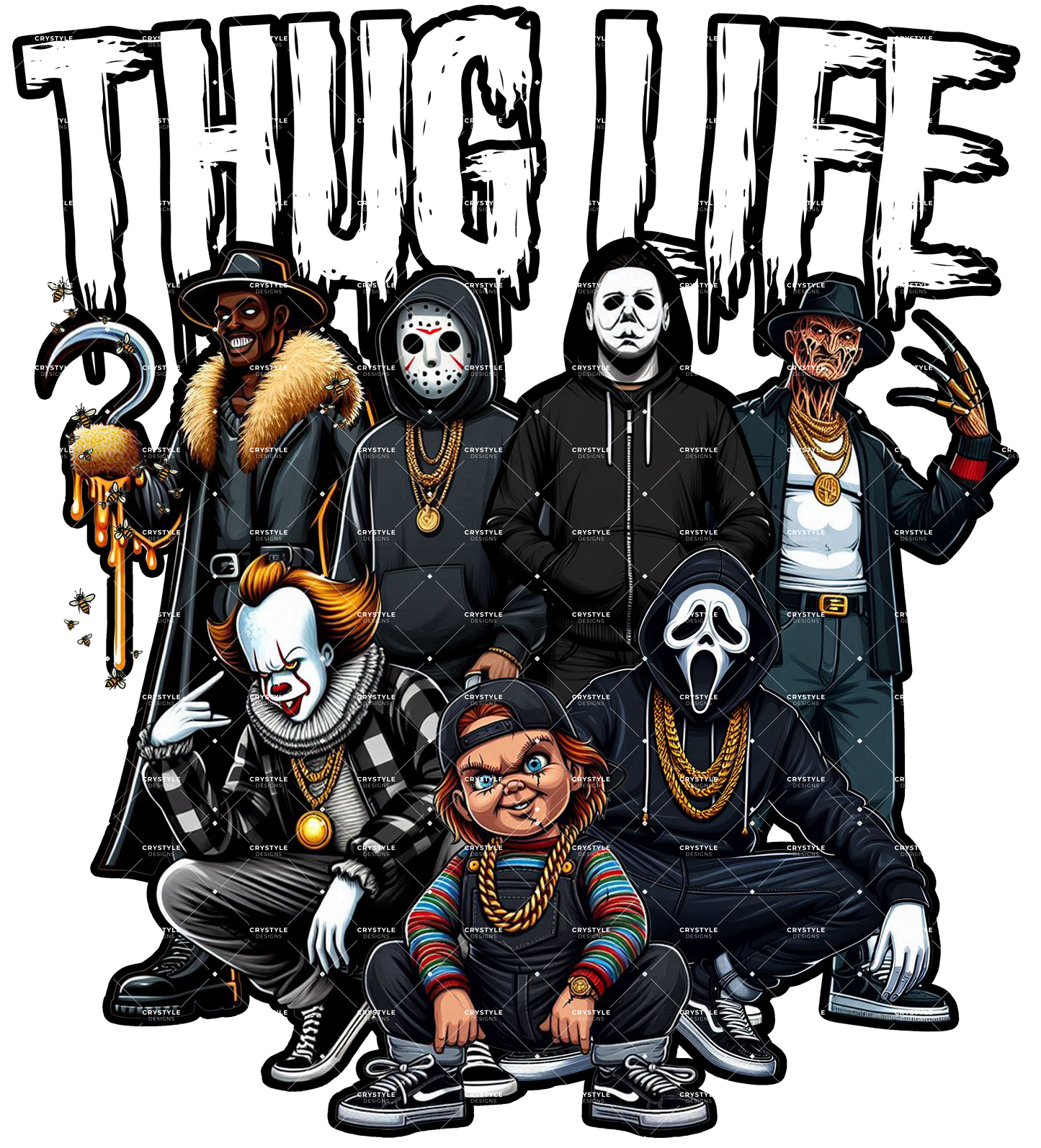 Thug Life Halloween Graphic