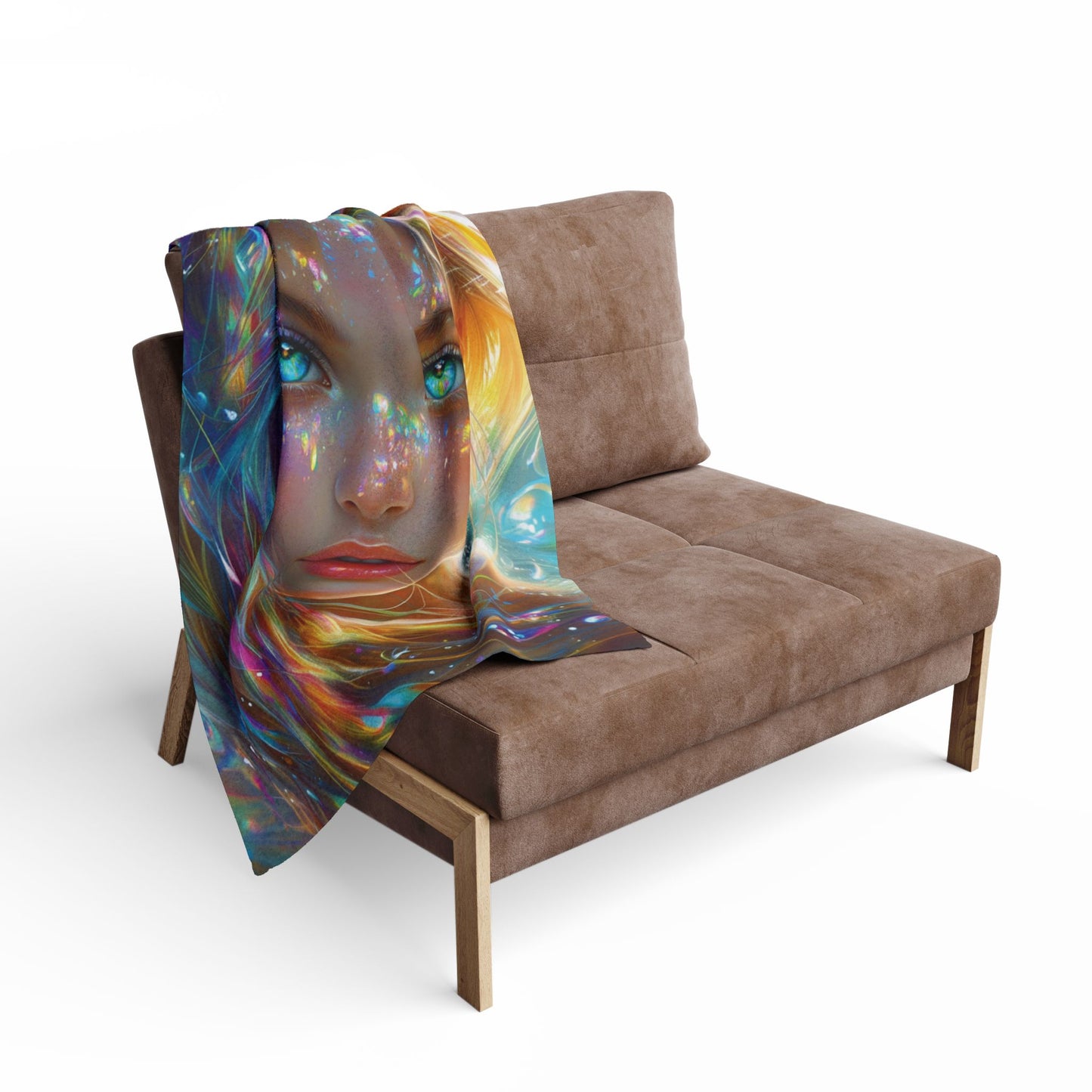 Fleece Blanket - Bright Colorful Siren Fantasy Art