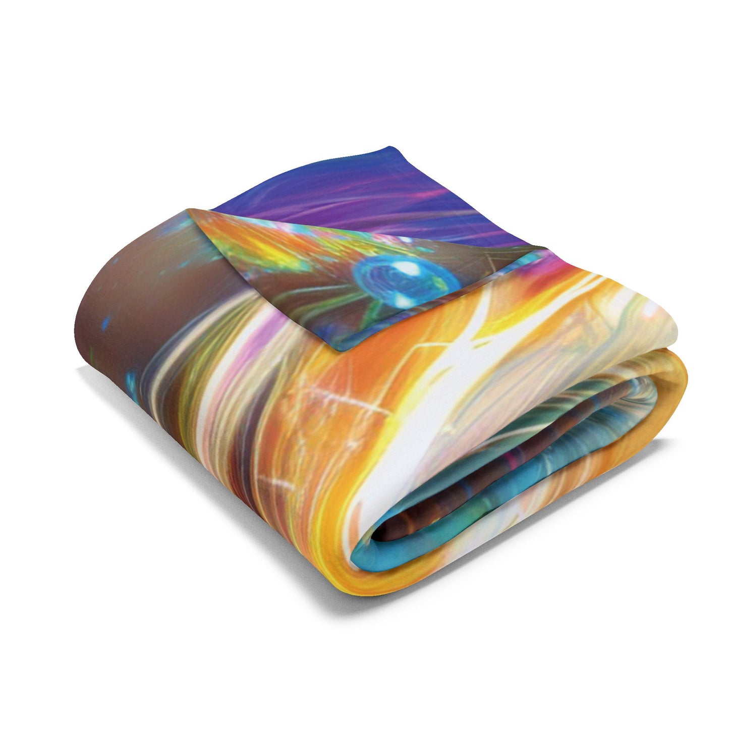 Fleece Blanket - Bright Colorful Siren Fantasy Art