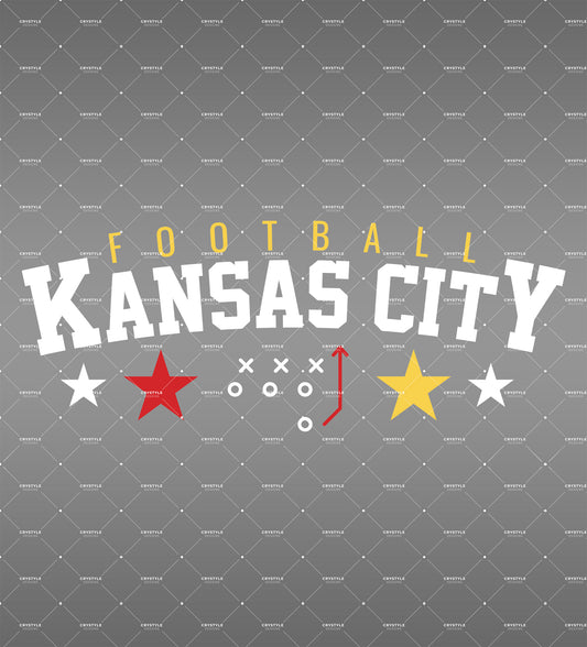 Kansas City Football Digital Download for Apparel and Gifts