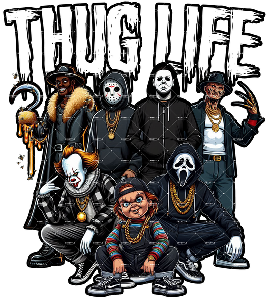 Thug Life Halloween Graphic